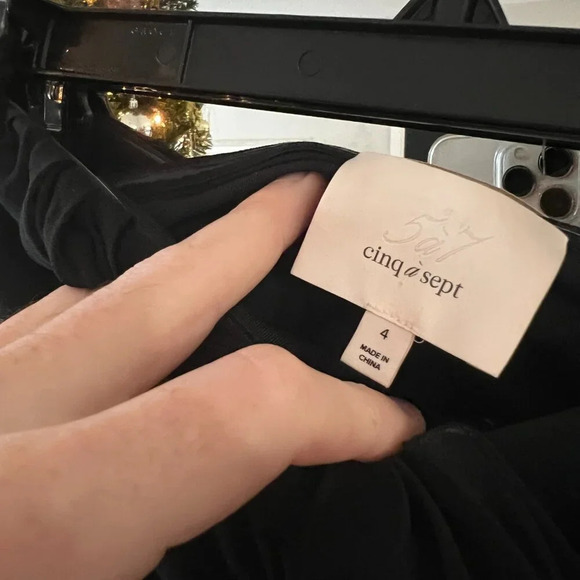 Women's Cinq a Sept Black Strapless Maxi Dress Size 4 Color Black - Picture 8 of 10